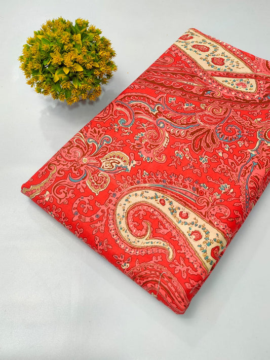 Soft cotton fabric for summer tulsi prints