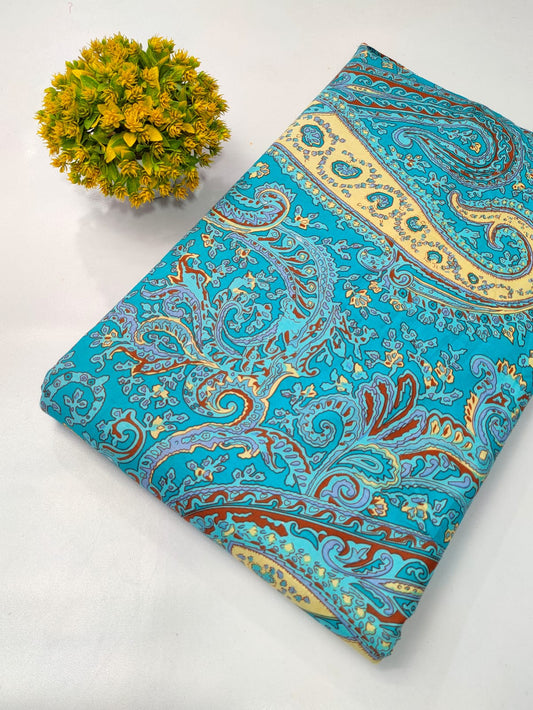 Soft cotton fabric for summer tulsi prints