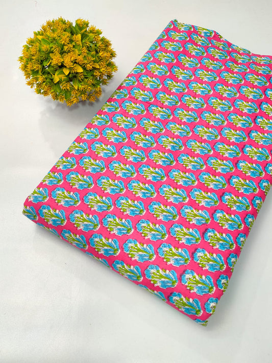 Soft cotton fabric for summer tulsi prints
