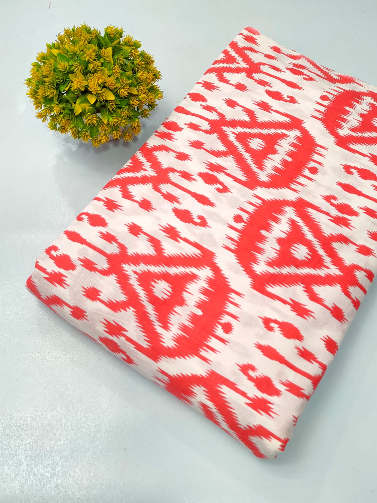 Soft cotton fabric for summer tulsi prints