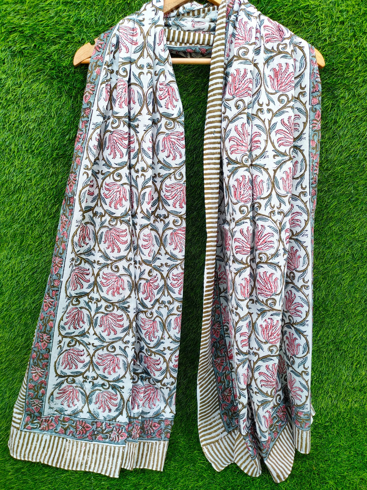 Dupatta Stole 2 meter hand block printed