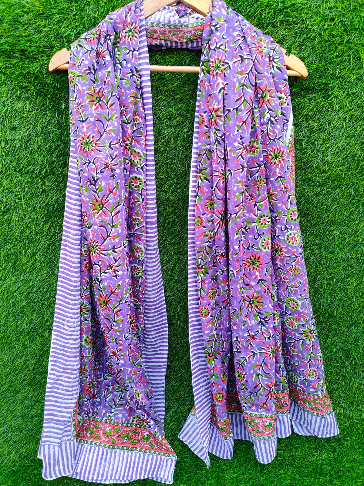 Dupatta Stole 2 meter hand block printed