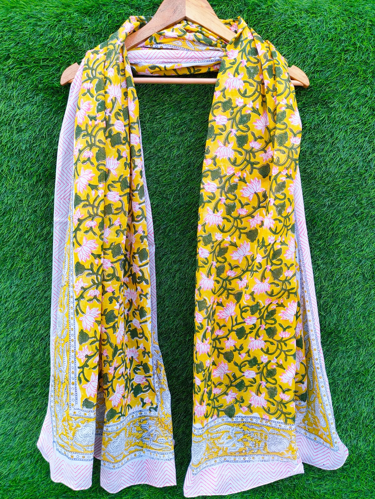 Dupatta Stole 2 meter hand block printed