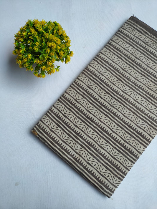 Hand Block Printed Pure Cotton Fabric - JBRFBK109