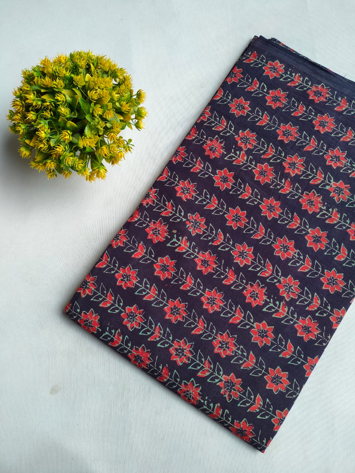 Hand Block Printed Pure Cotton Fabric - JBRFBK38