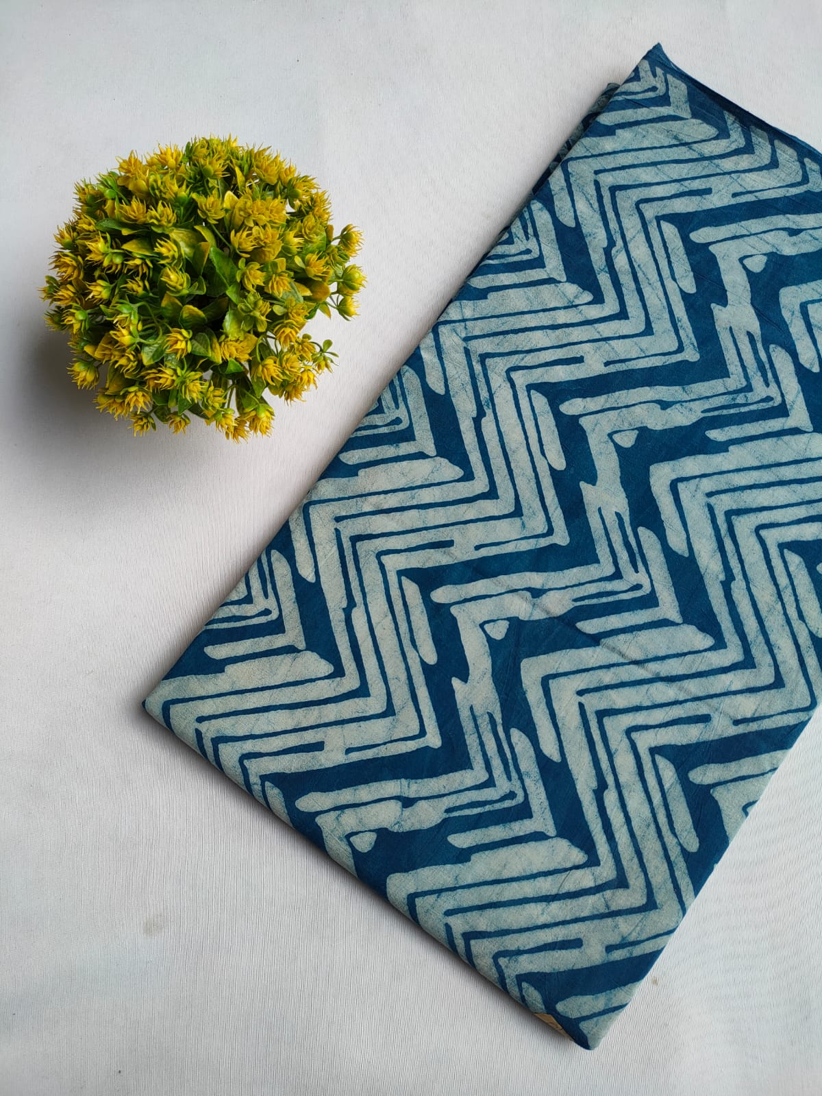 Hand Block Printed Pure Cotton Fabric - JBRFBK43