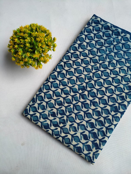 Hand Block Printed Pure Cotton Fabric - JBRFBK47