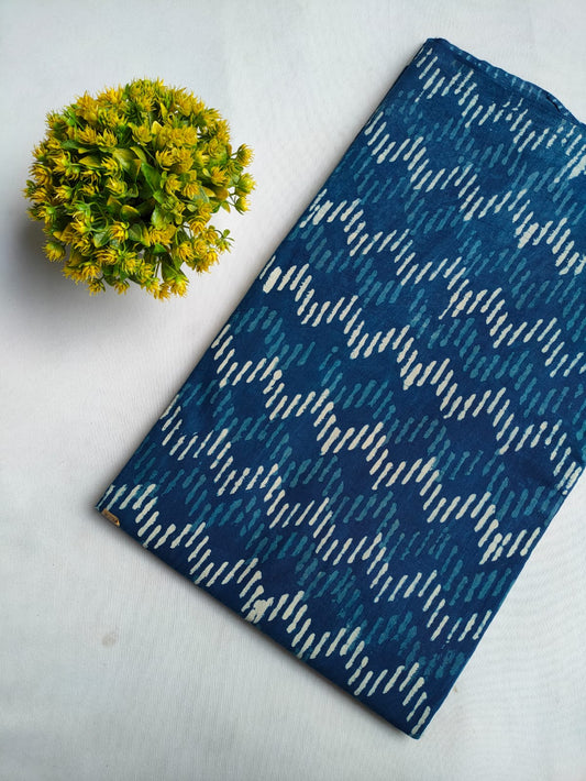 Hand Block Printed Pure Cotton Fabric - JBRFBK54