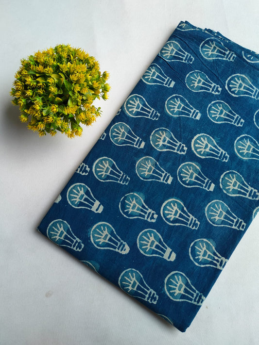 Hand Block Printed Pure Cotton Fabric - JBRFBK57