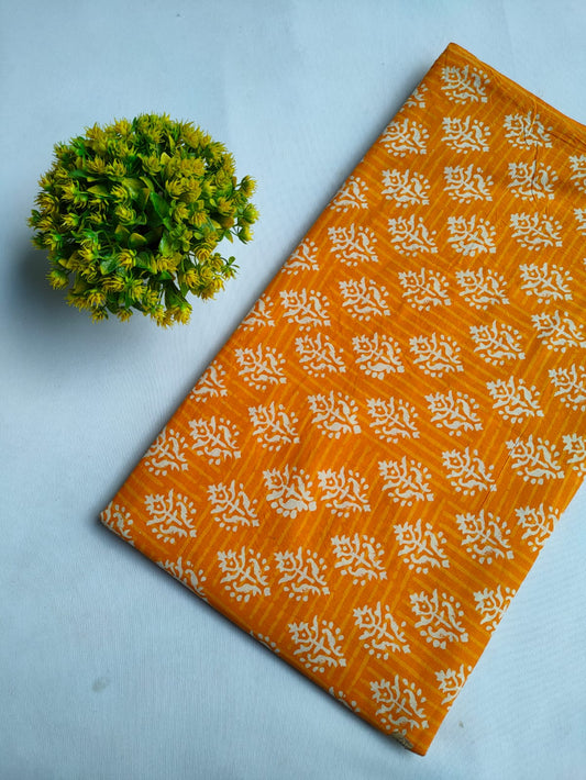 Hand Block Printed Pure Cotton Fabric - JBRFBK79