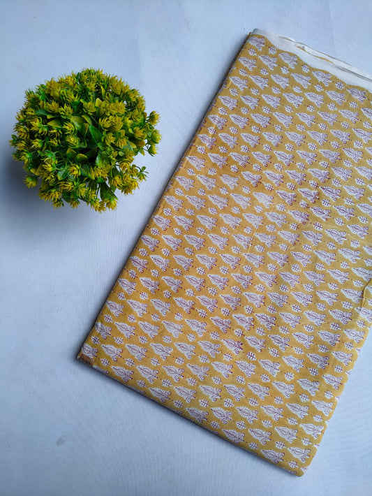 Hand Block Printed Pure Cotton Fabric - JBRFBK83