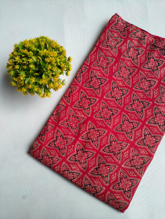 Hand Block Printed Pure Cotton Fabric - JBRFBK86