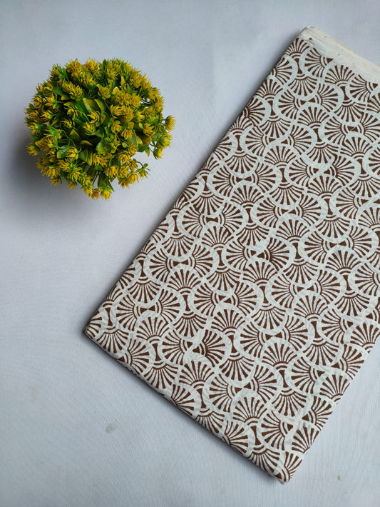 Hand Block Printed Pure Cotton Fabric - JBRFBK91