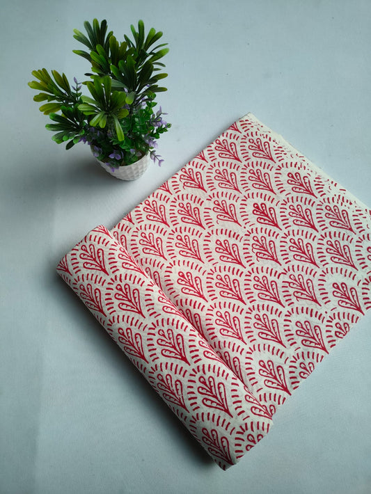 Pure Cotton Hand Block Printed Fabric - JBTKB17
