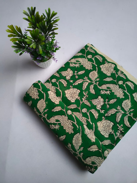 Pure Cotton Hand Block Printed Fabric - JBTKB2