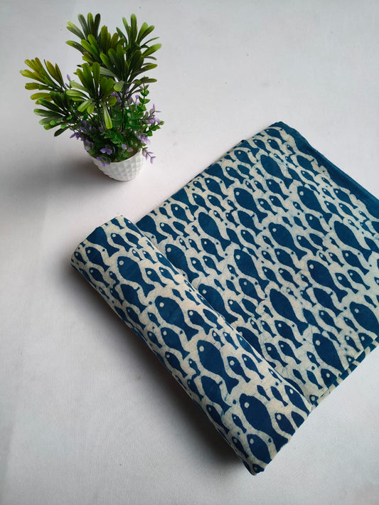Pure Cotton Hand Block Printed Fabric - JBTKB21