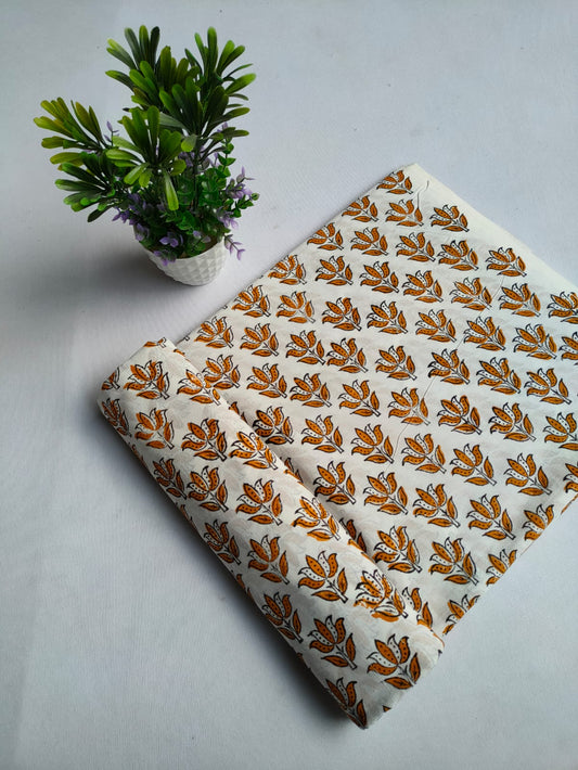 Pure Cotton Hand Block Printed Fabric - JBTKB26