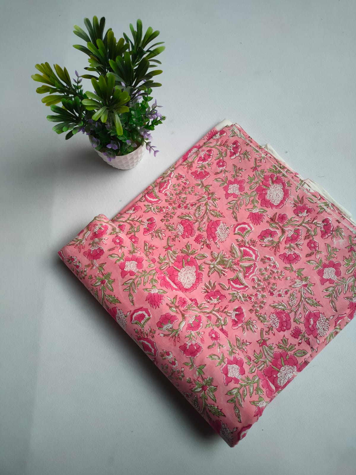 Pure Cotton Hand Block Printed Fabric - JBTKB4