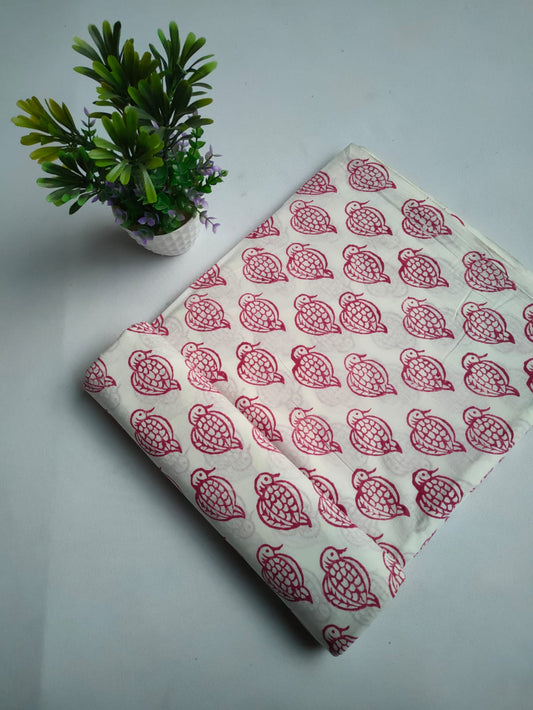 Pure Cotton Hand Block Printed Fabric - JBTKB5
