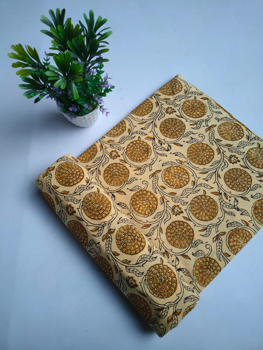 Pure Cotton Hand Block Printed Fabric - JBTKB7