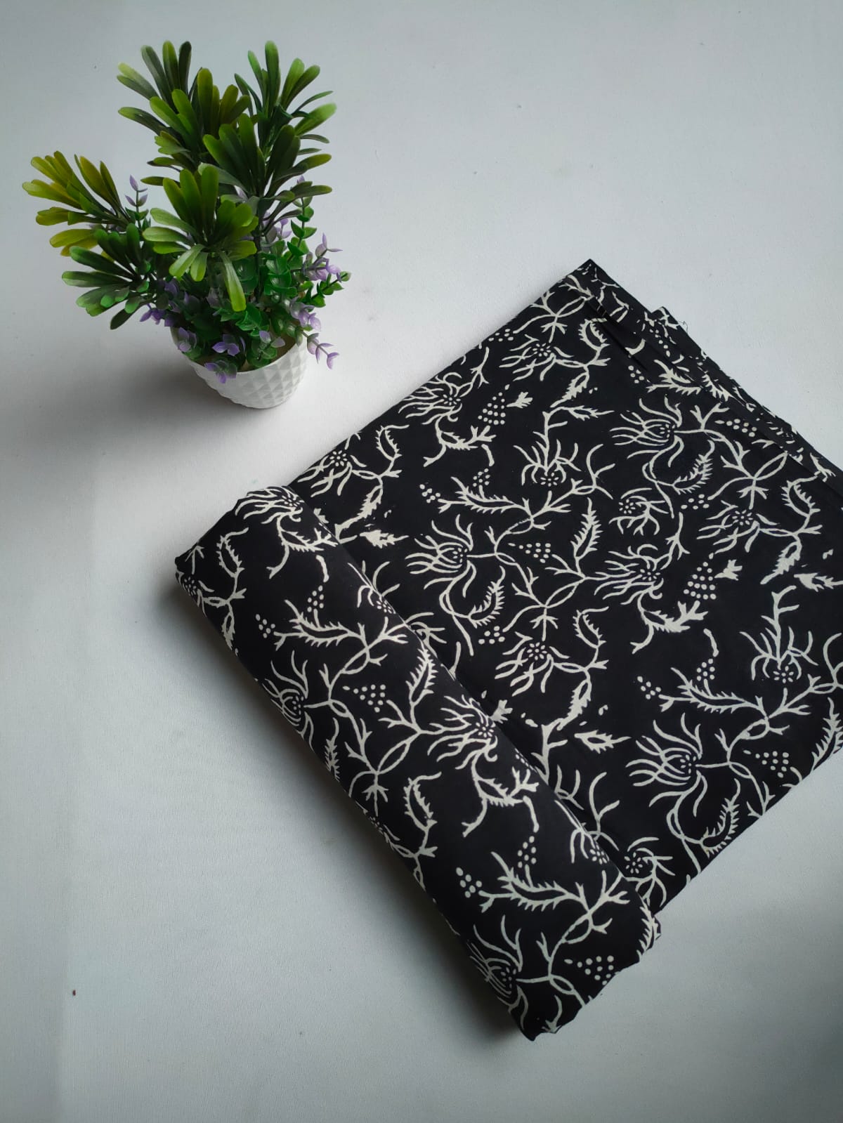 Pure Cotton Hand Block Printed Fabric - JBTKB8