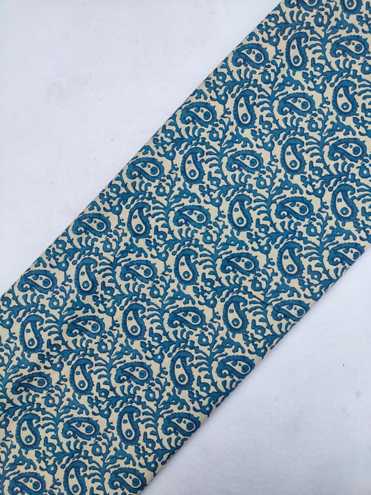 Hand Block Printed Pure Cotton Fabric In Running Length - JBRS257