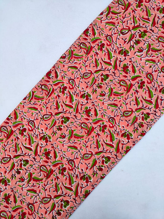 Pure Cotton Hand Block Printed Fabric Material - JBRS267