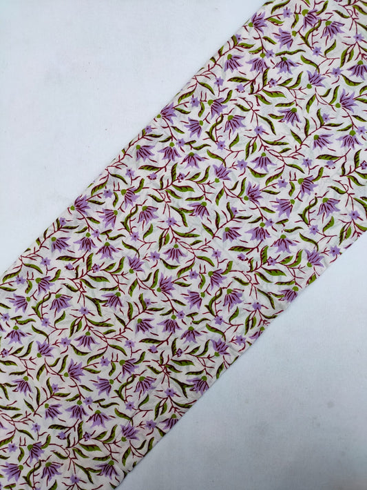 Pure Cotton Hand Block Printed Fabric Material - JBRS279