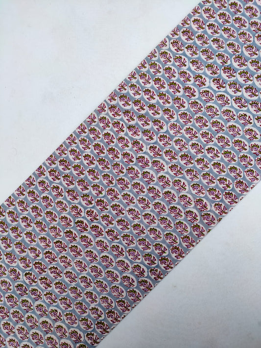 Hand Block Printed Pure Cotton Fabric In Running Length - JBRS281