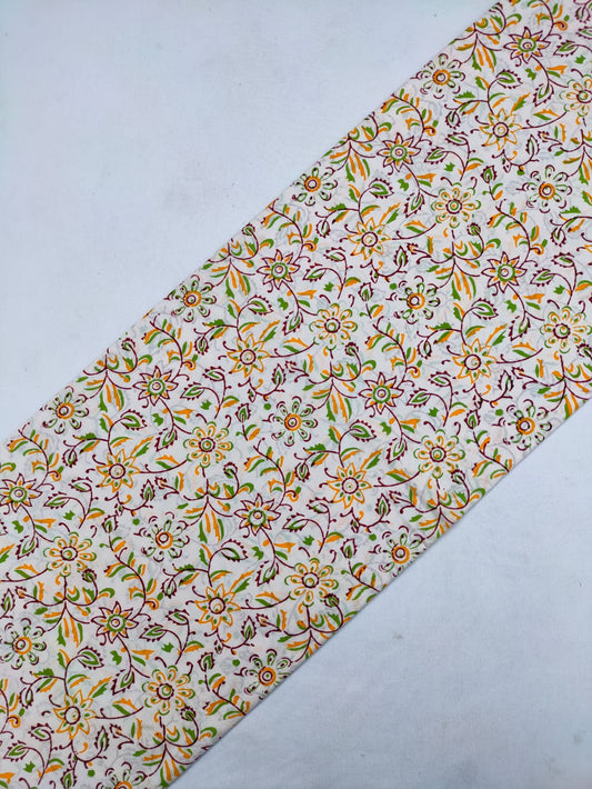 Pure Cotton Hand Block Printed Fabric Material - JBRS287