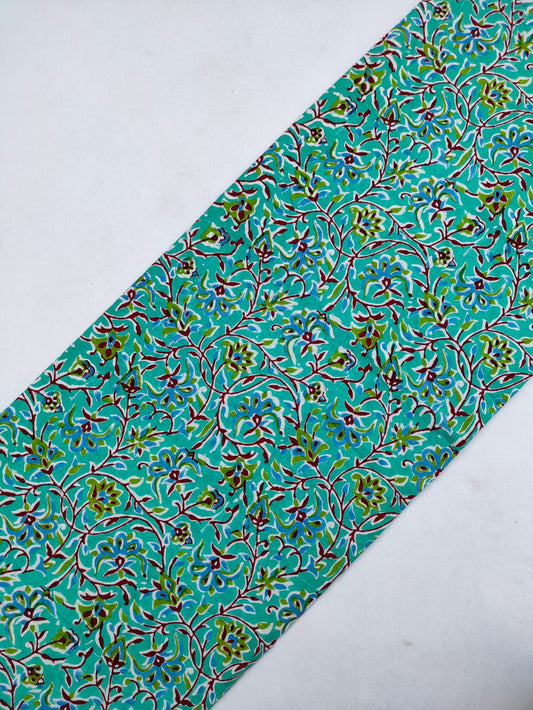 Jaipuri Cotton Hand Block Printed Fabric In Running Length - JBRS290