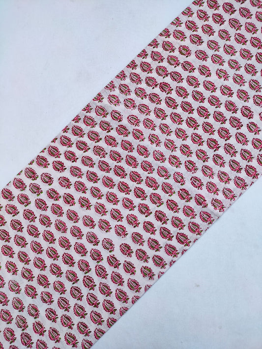 Jaipuri Cotton Hand Block Printed Fabric In Running Length - JBRS294