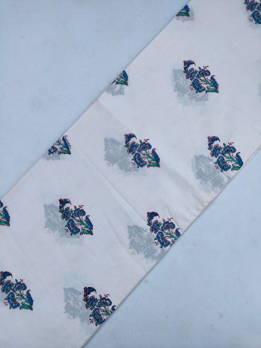 Pure Cotton Hand Block Printed Fabric Material - JBRS295