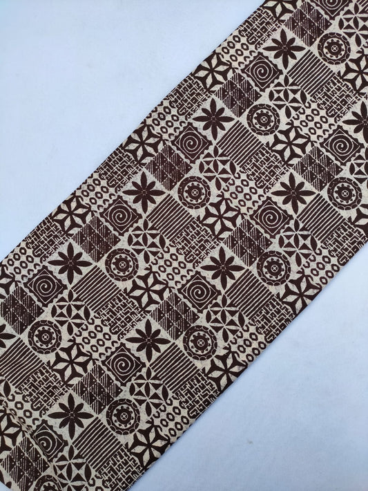 Pure Cotton Hand Block Printed Fabric Material - JBRS303