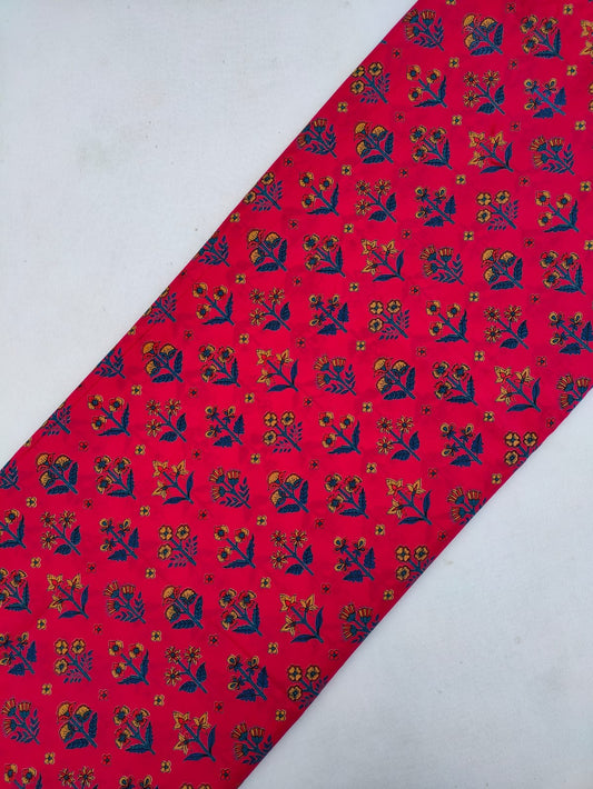 Hand Block Printed Pure Cotton Fabric In Running Length - JBRS261