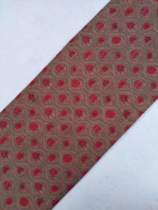 Jaipuri Cotton Hand Block Printed Fabric In Running Length - JBRS306