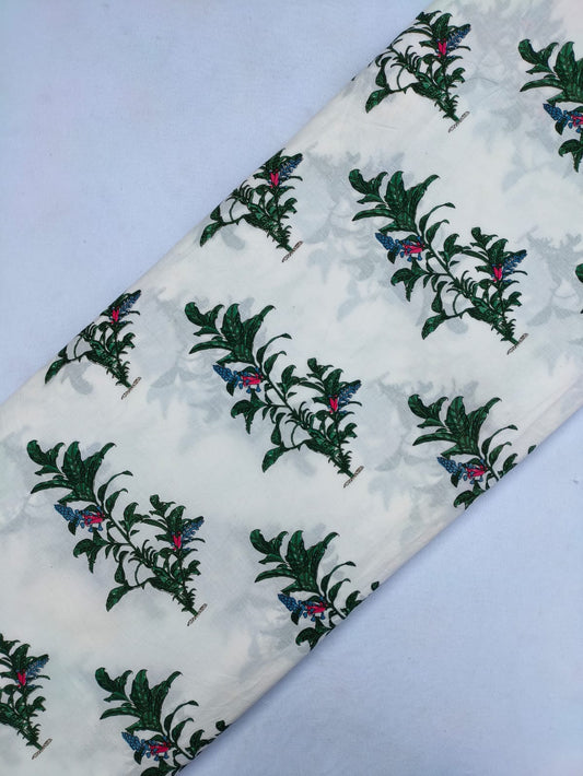 Pure Cotton Hand Block Printed Fabric Material - JBRS315
