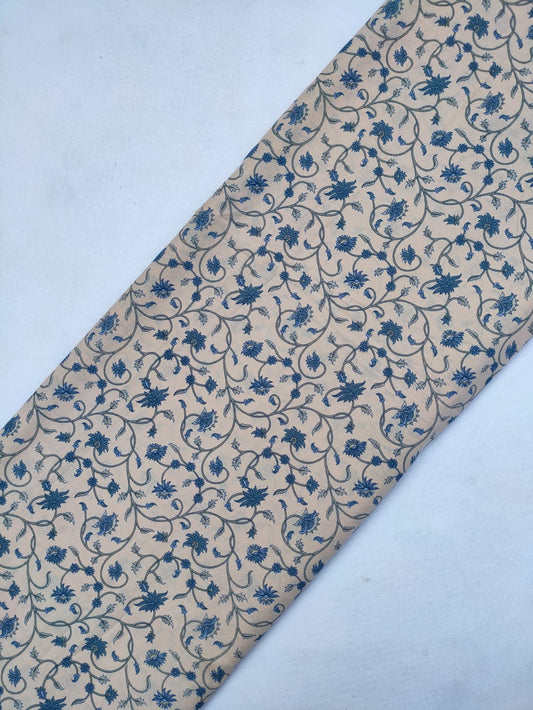 Jaipuri Pure Cotton Hand Block Printed Fabric In Running Length - JBRS264