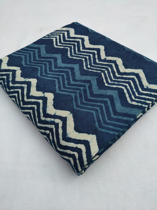 Pure Cotton Hand Block Printed Fabric Material - JBR231