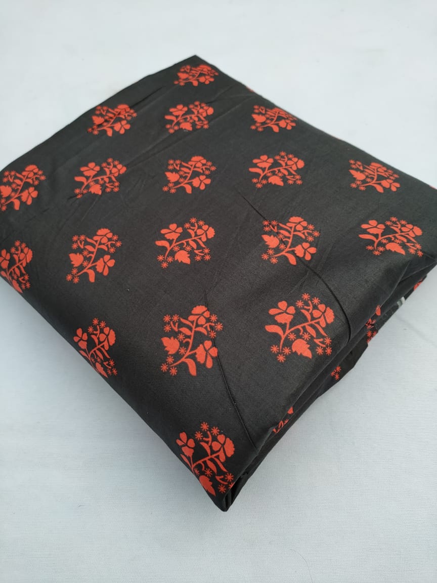 Jaipuri Pure Cotton Hand Block Printed Fabric In Running Length - JBR240