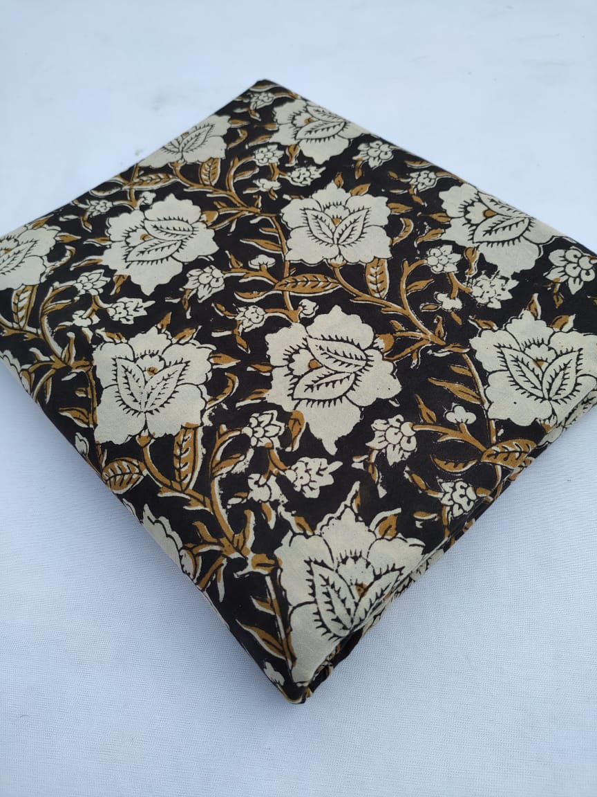 Hand Block Printed Pure Cotton Fabric In Running Length - JBR241