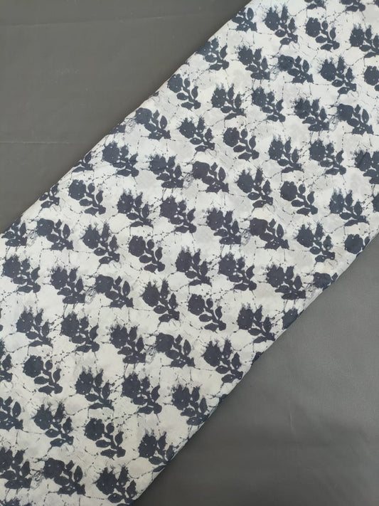 Pure Cotton Hand Block Printed Fabric Material - JBR247