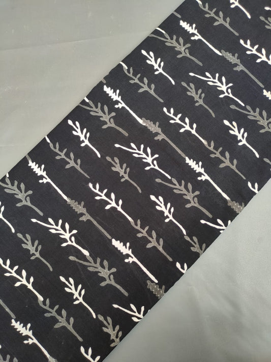 Hand Block Printed Pure Cotton Fabric In Running Length - JBR249