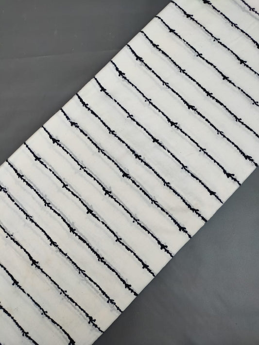 Pure Cotton Hand Block Printed Fabric Material - JBR255