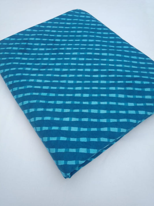 Hand Block Printed Pure Cotton Fabric In Running Length - JBR209