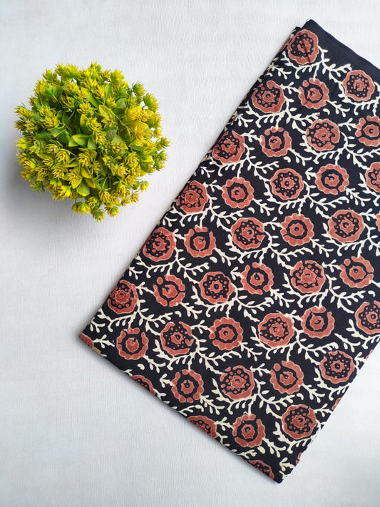 Black and White Hand block fabric
