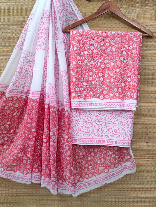 Cotton Salwar Suit set with cotton dupatta