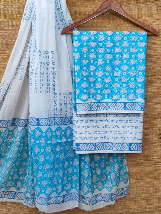 Cotton Salwar Suit set with cotton dupatta
