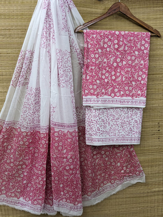 Cotton Salwar Suit set with cotton dupatta