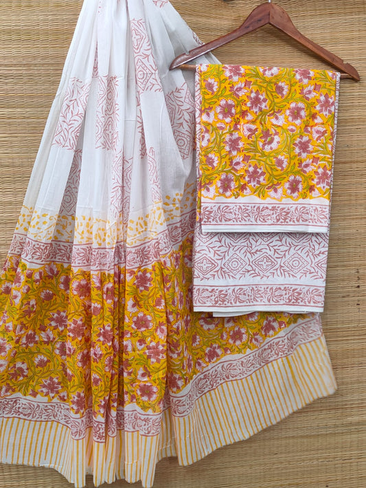 Cotton Salwar Suit set with cotton dupatta